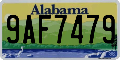 AL license plate 9AF7479