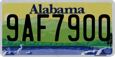 AL license plate 9AF7900