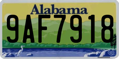 AL license plate 9AF7918