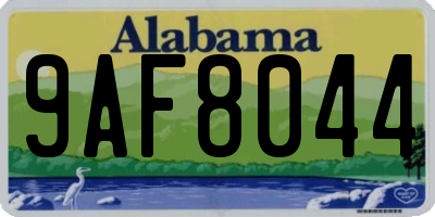 AL license plate 9AF8044