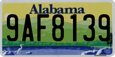 AL license plate 9AF8139