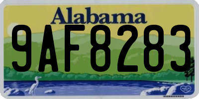 AL license plate 9AF8283