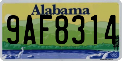 AL license plate 9AF8314