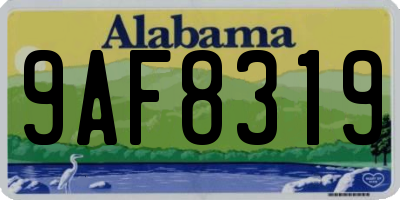 AL license plate 9AF8319