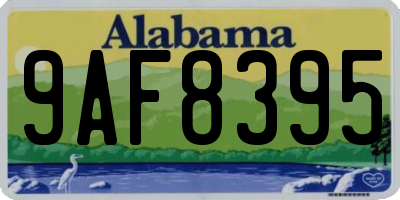 AL license plate 9AF8395