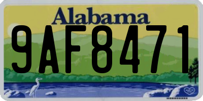 AL license plate 9AF8471