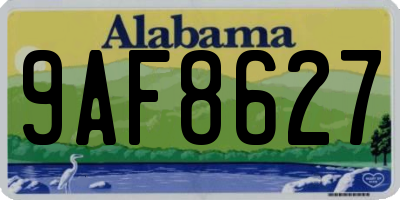 AL license plate 9AF8627