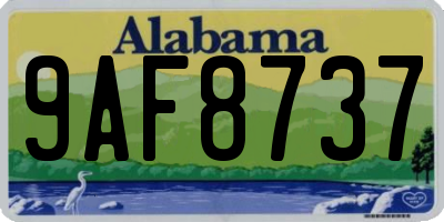 AL license plate 9AF8737