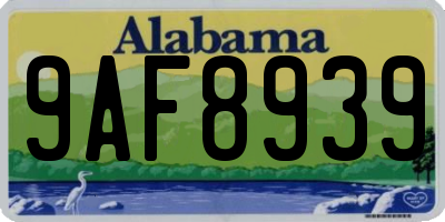 AL license plate 9AF8939