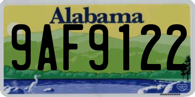 AL license plate 9AF9122