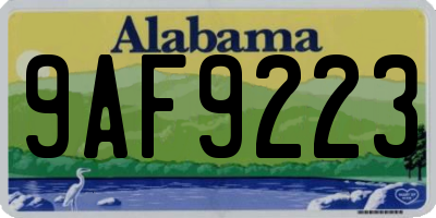 AL license plate 9AF9223