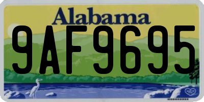 AL license plate 9AF9695