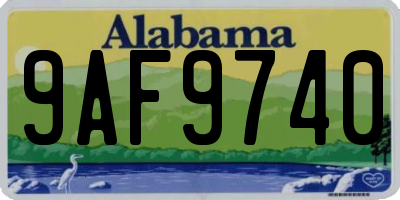 AL license plate 9AF9740