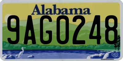 AL license plate 9AG0248