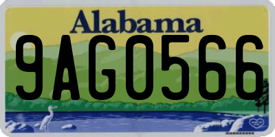 AL license plate 9AG0566