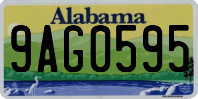 AL license plate 9AG0595