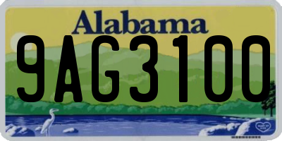 AL license plate 9AG3100