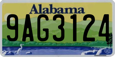 AL license plate 9AG3124