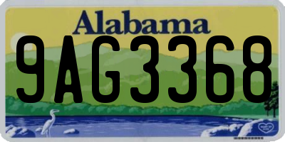 AL license plate 9AG3368