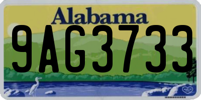 AL license plate 9AG3733