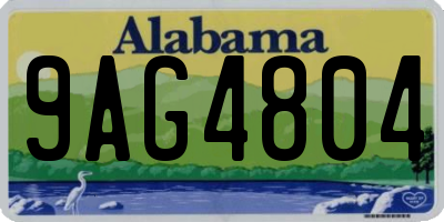 AL license plate 9AG4804