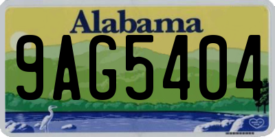 AL license plate 9AG5404