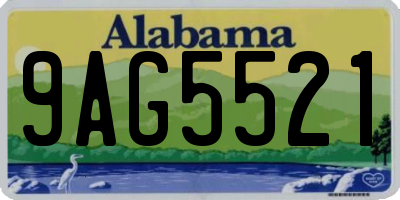 AL license plate 9AG5521