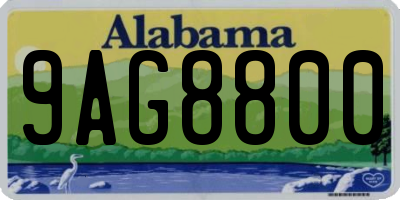 AL license plate 9AG8800