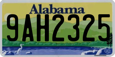 AL license plate 9AH2325