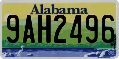 AL license plate 9AH2496