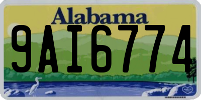 AL license plate 9AI6774
