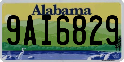 AL license plate 9AI6829