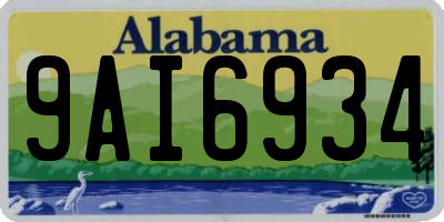 AL license plate 9AI6934