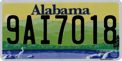 AL license plate 9AI7018