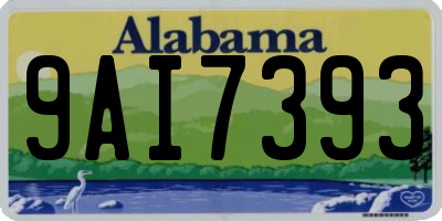 AL license plate 9AI7393