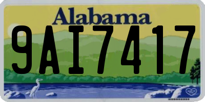 AL license plate 9AI7417