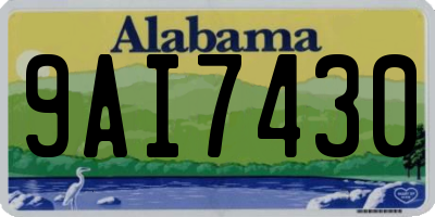 AL license plate 9AI7430