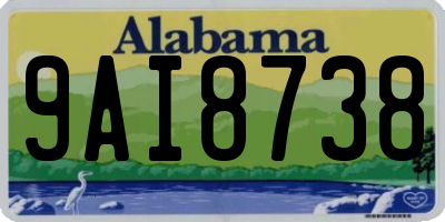 AL license plate 9AI8738