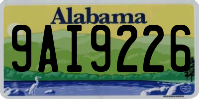 AL license plate 9AI9226