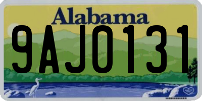 AL license plate 9AJ0131