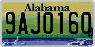 AL license plate 9AJ0160