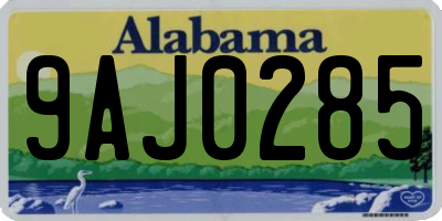 AL license plate 9AJ0285