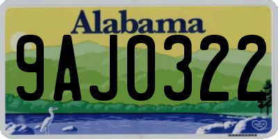 AL license plate 9AJ0322