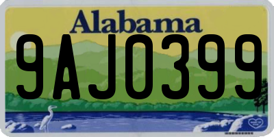 AL license plate 9AJ0399