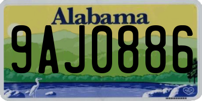 AL license plate 9AJ0886
