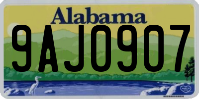 AL license plate 9AJ0907