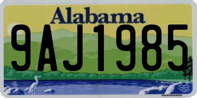 AL license plate 9AJ1985
