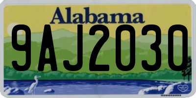 AL license plate 9AJ2030