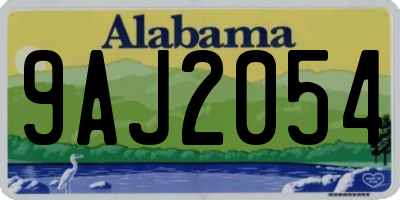 AL license plate 9AJ2054