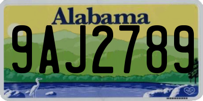 AL license plate 9AJ2789
